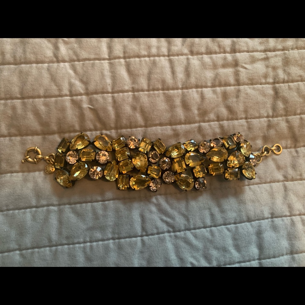J Crew jeweled bracelet amber colors.